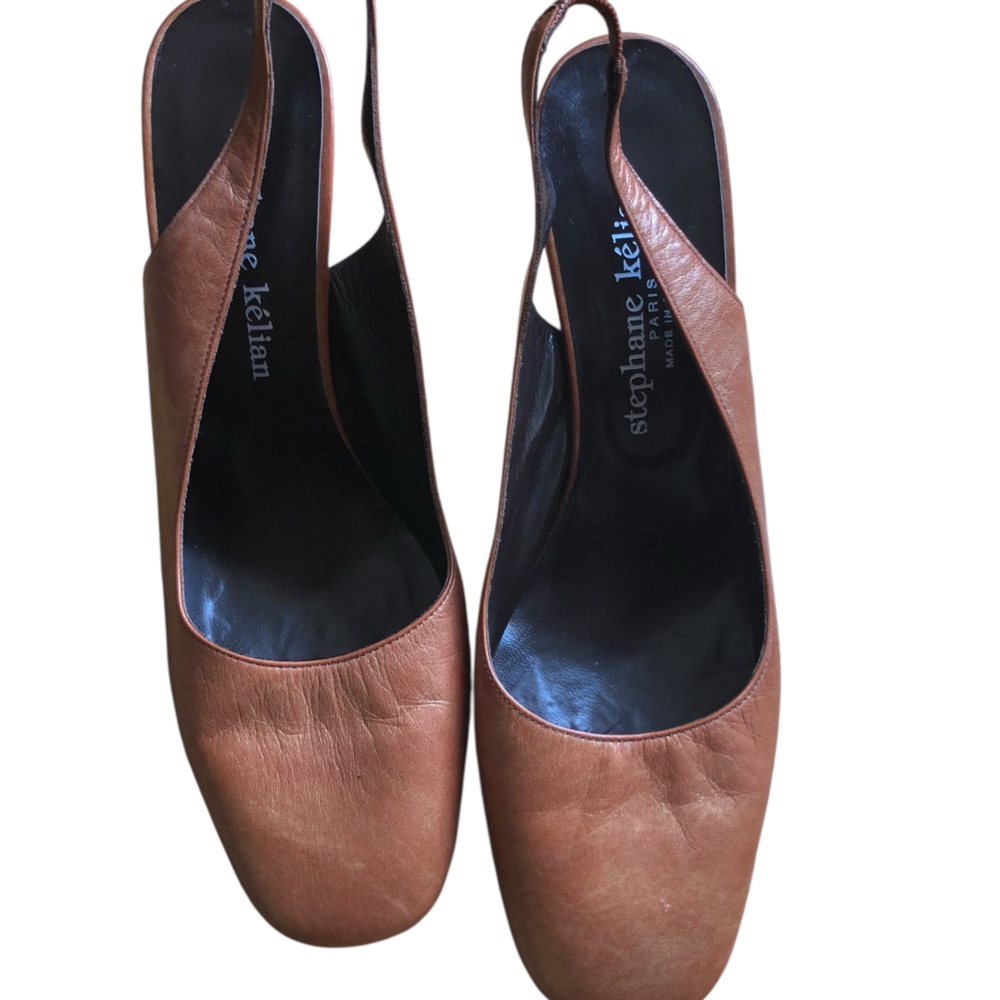 Vintage Stéphane Kélian Paris Leather Slingback Heels – Made in France - Picture 1 of 3